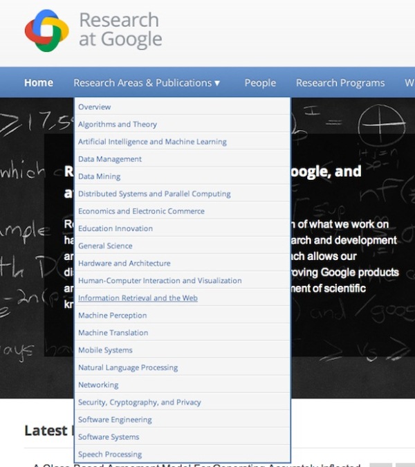 Список публикаций на Google Research Список публикаций на Google Research